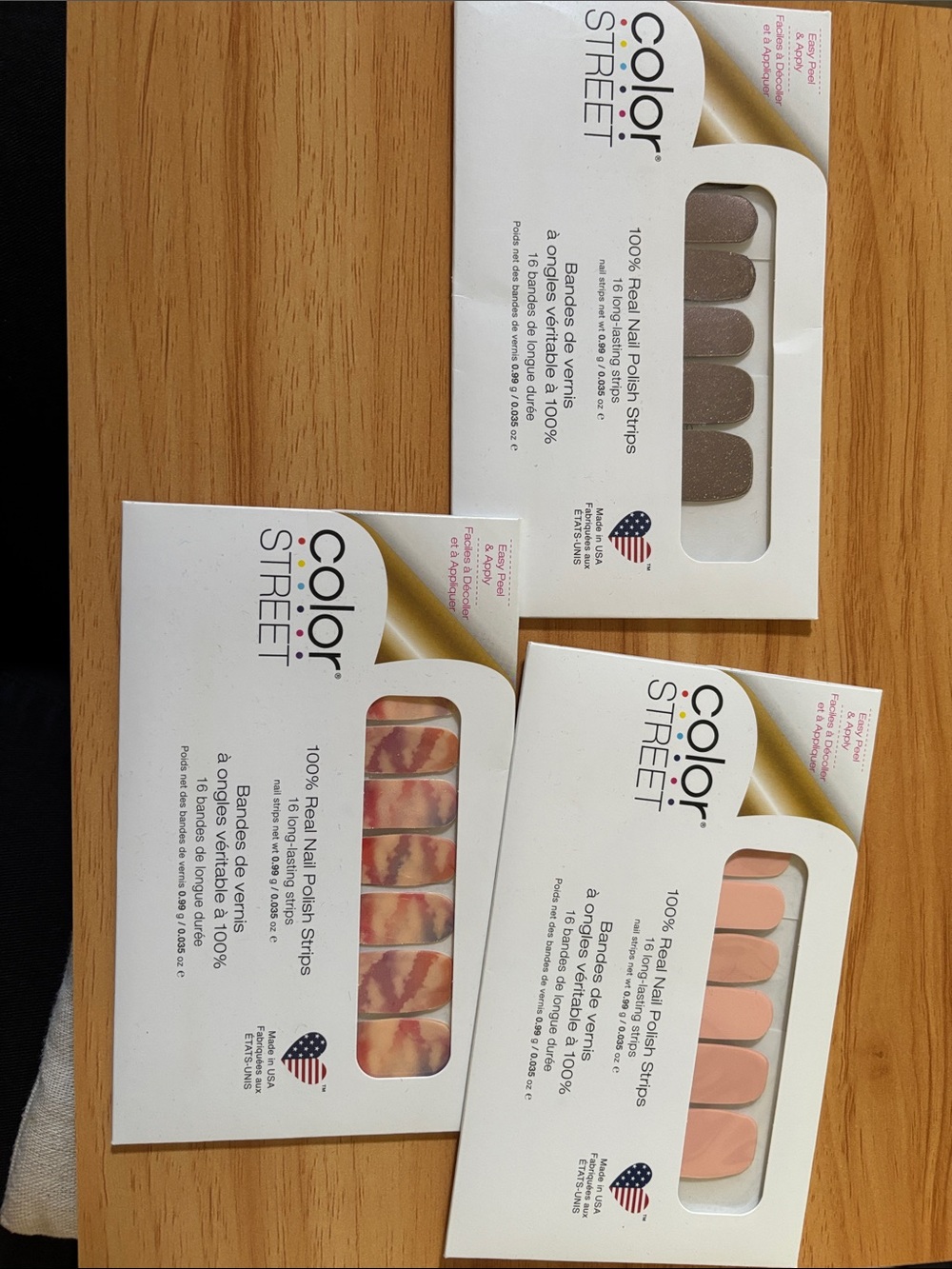 Color Street Press-On Nail Strips in Pink, Peach & Taupe by Color Street